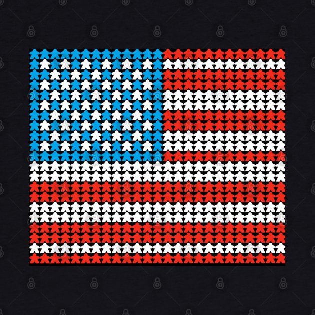 US Meeple Flag by Canderella